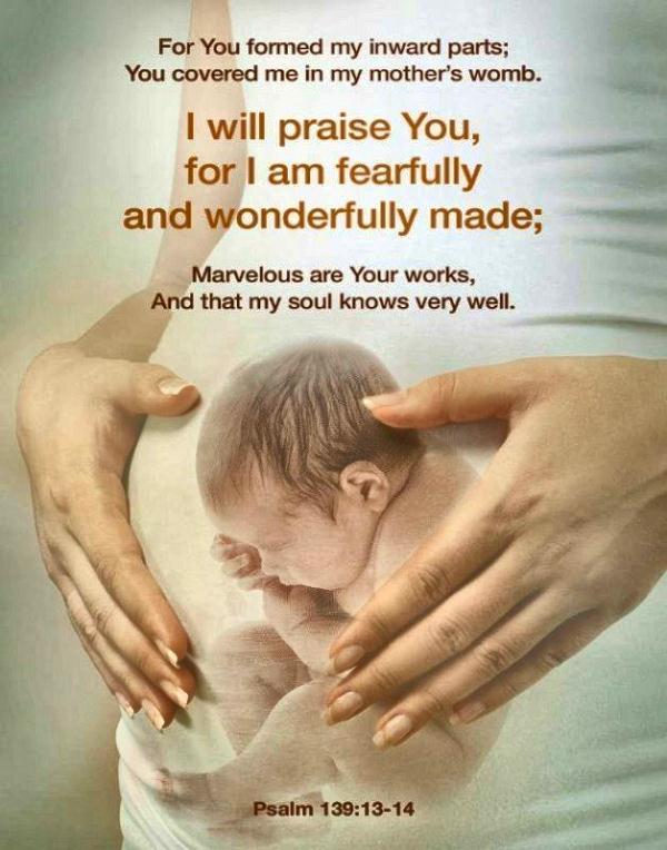 Baby in mom words Psalms