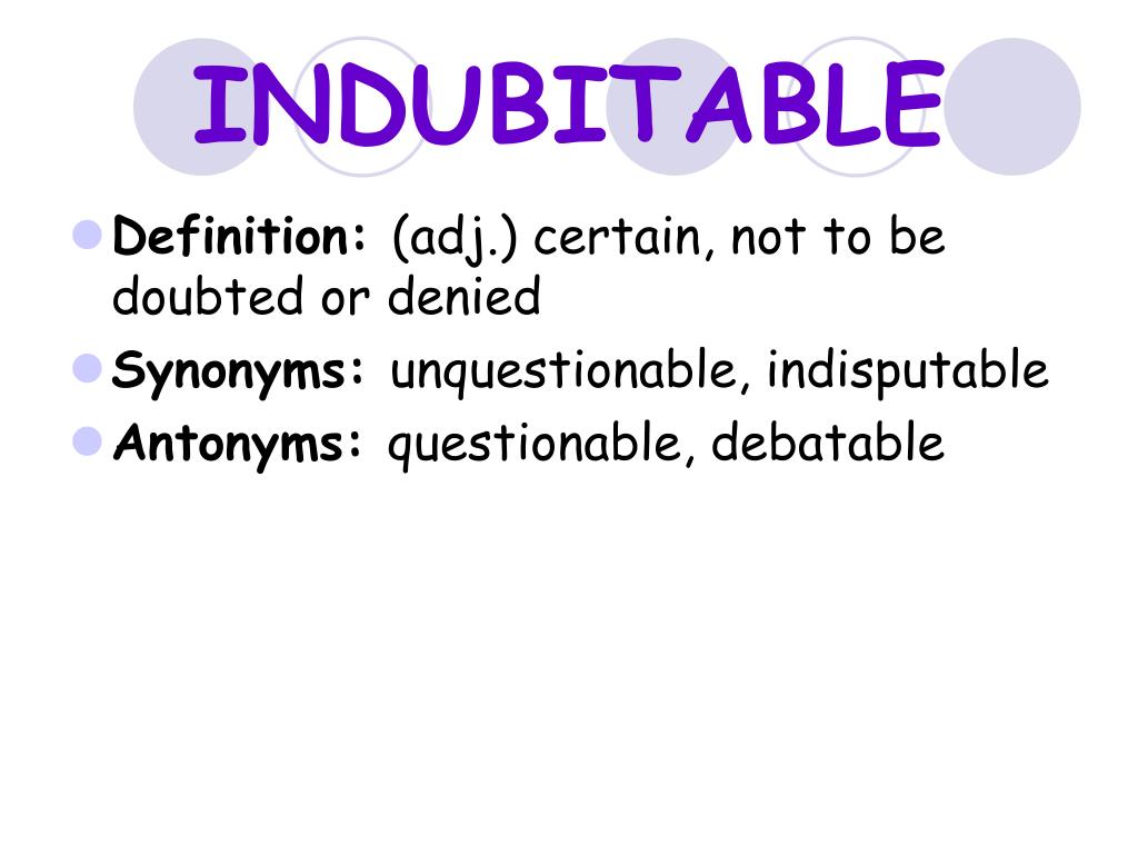 indubitable-l