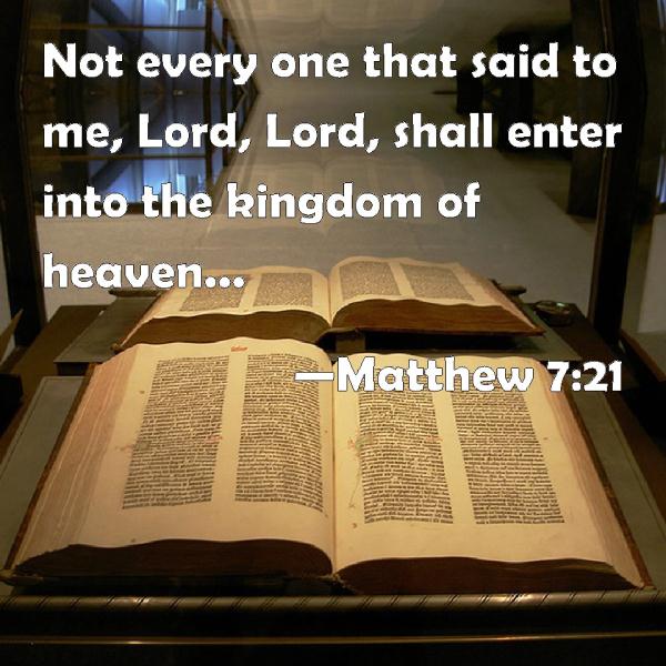 Matthew 7 21