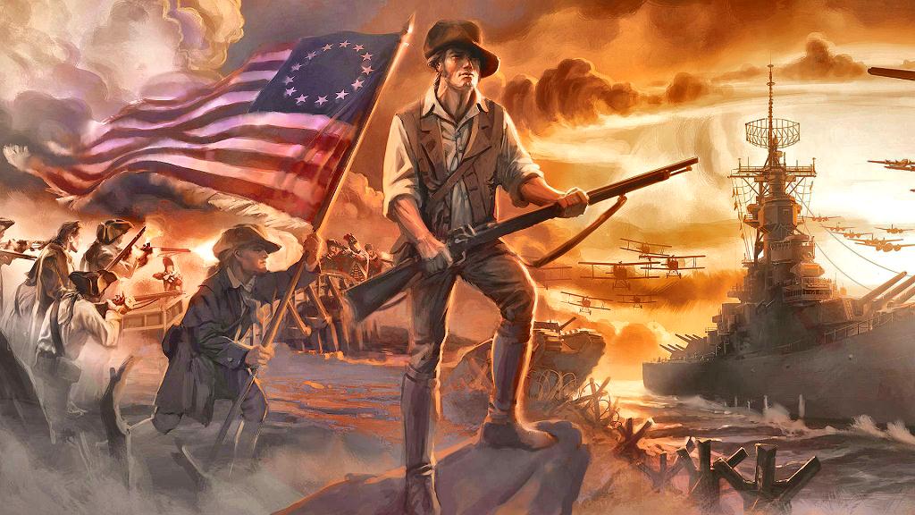 US Hisory in Flag sm print