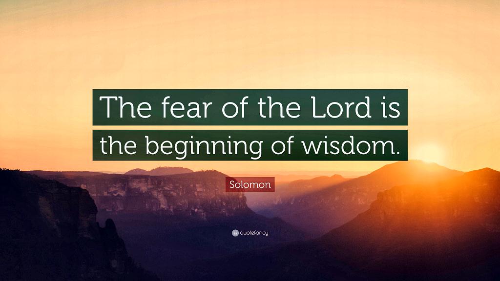 Fear of the Lord wisdom sm print