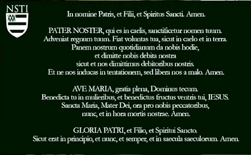 Lords Prayer in Latin sm print