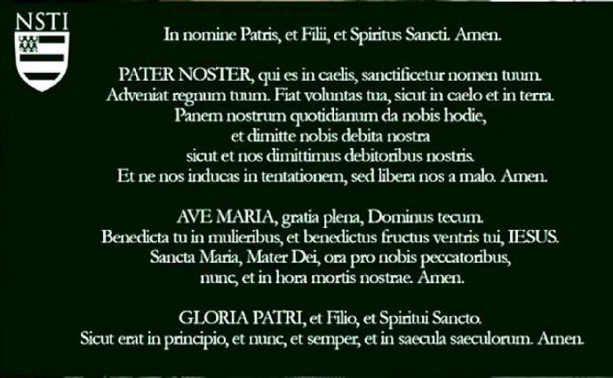 Lords Prayer in Latin sm print