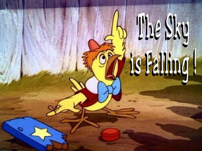 chicken little pointing up sm print