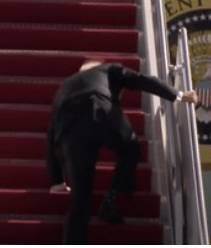 biden stumbling on plane stairs