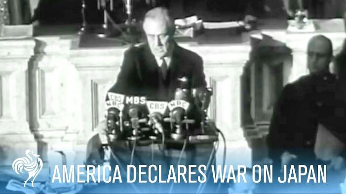 FDR declare war on japan adjusted