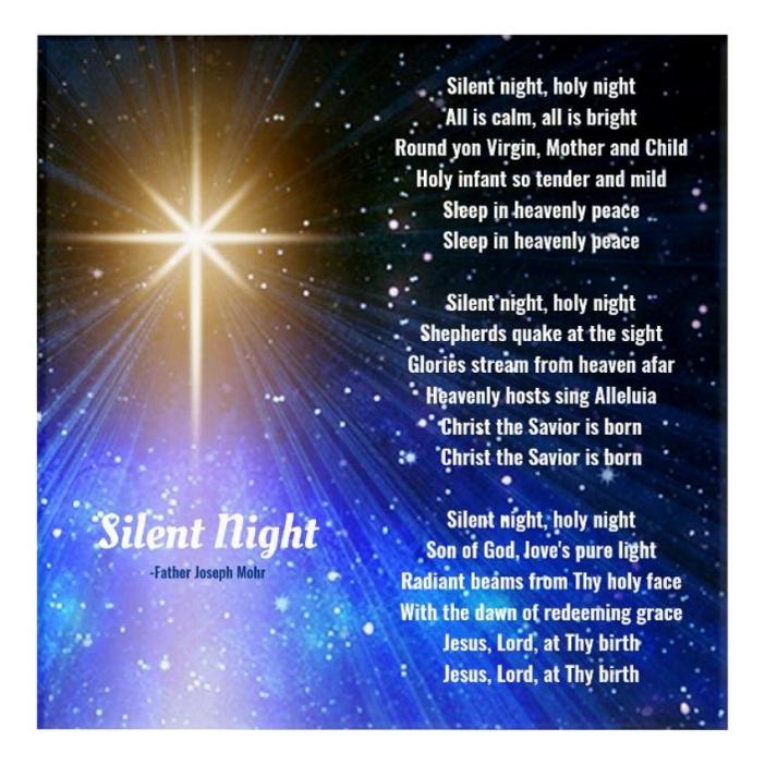Silent Night Holy Night sm print +