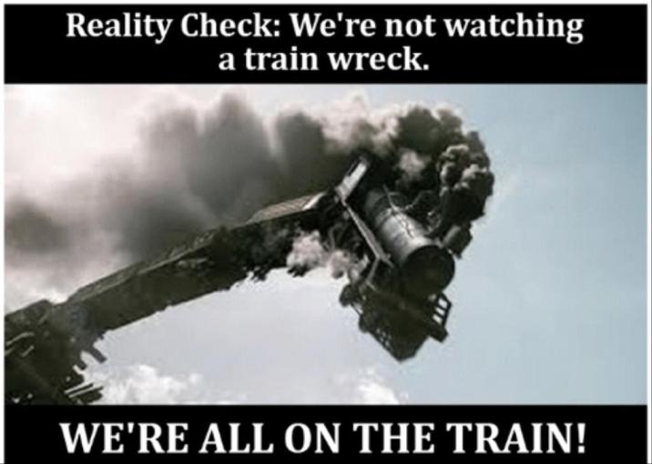 Train Wreck we are on it sm print