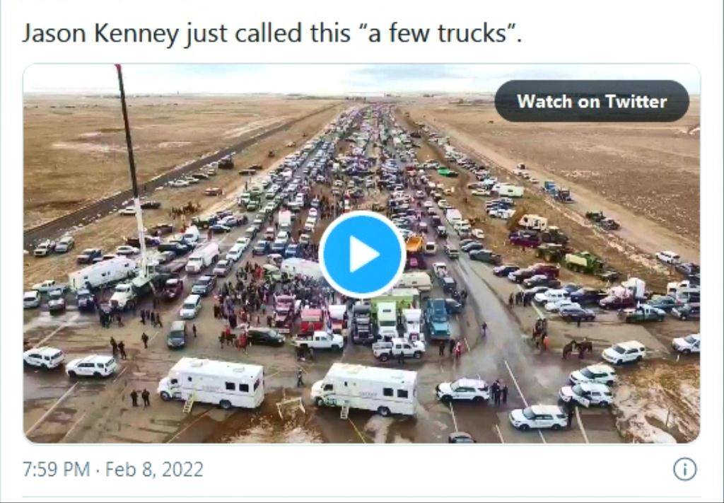 aireal view Truck Protest sm print