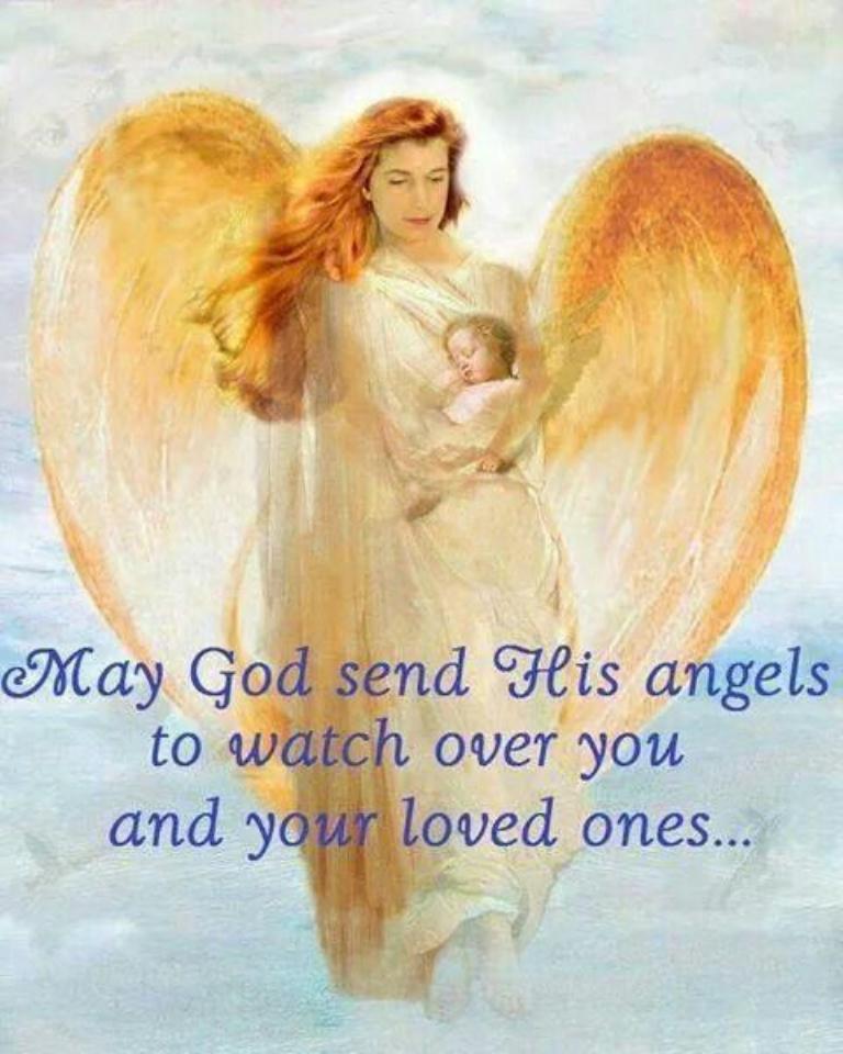 Angel holding baby sm print